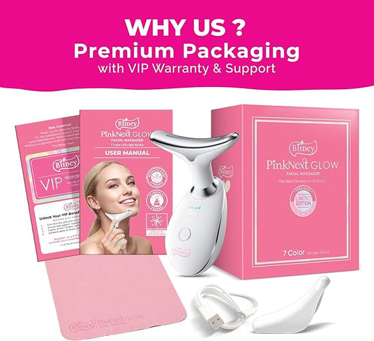 Red Light Therapy for Face - Face Lift Neck Massager, Microcurrent Facial Device, Red Light Therapy Lymphatic Drainage Massager, Self Care True Beauty Glow, luminesce Sculptor Double Chin Gha Sha Tool