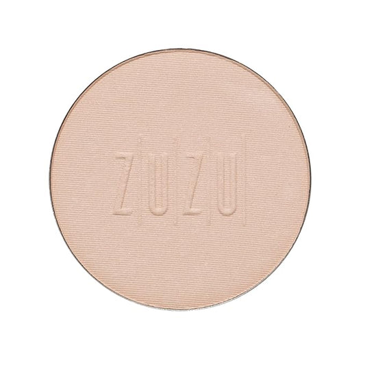ZUZU LUXE Mineral Powder, Dual Powder Foundation, medium to full coverage, natural finish. Natural, Paraben Free, Vegan, Gluten-free, Cruelty-free, Non GMO, .32 oz. (Refill D-7)