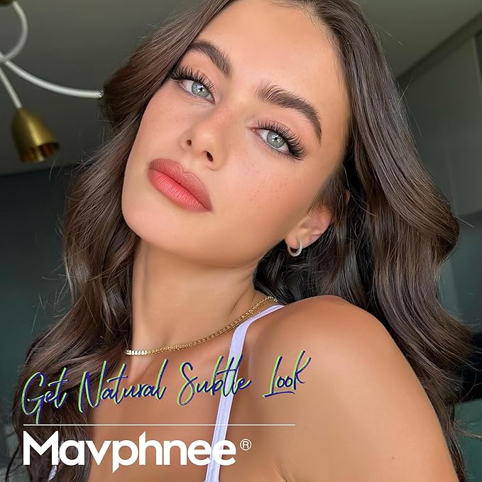 Mavphnee Natural Lash Clusters Wispy Eyelash Extensions C-Curly Lash Extension10-16MM Eyelash Clusters 132 Pcs Lash Individuals DIY at Home