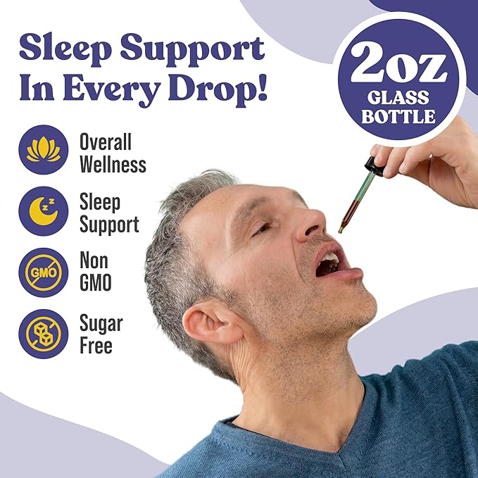 Natural Sleep-Aid with Valerian and Melatonin - All-Natural Liquid Formula for 2X Absorption - Magnesium, L-Theanine & More