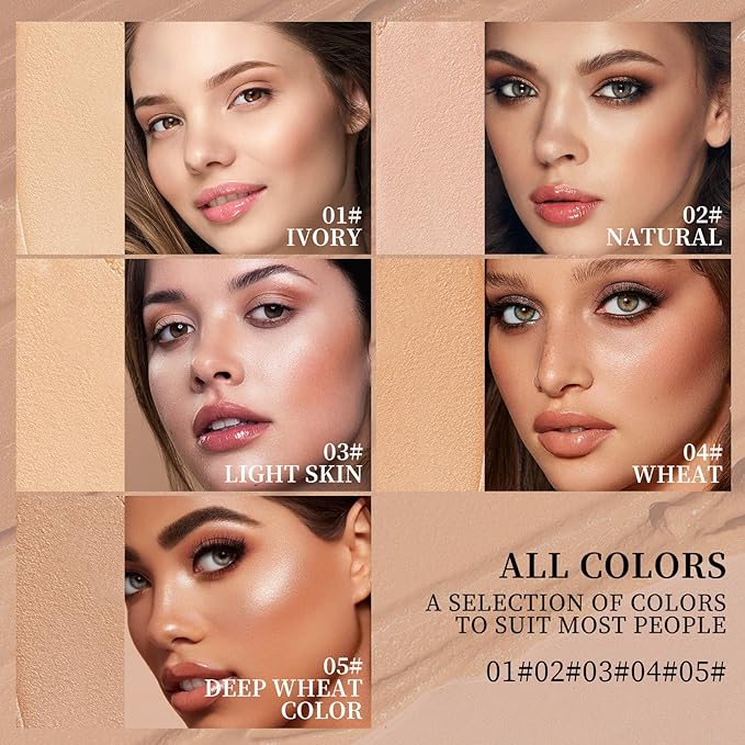 O'CHEAL Face Foundation Contour Stick Blemish Contouring Face Long-wear Lightweight Brighten Stick Concealer Beauty Makeup 01#IVORY