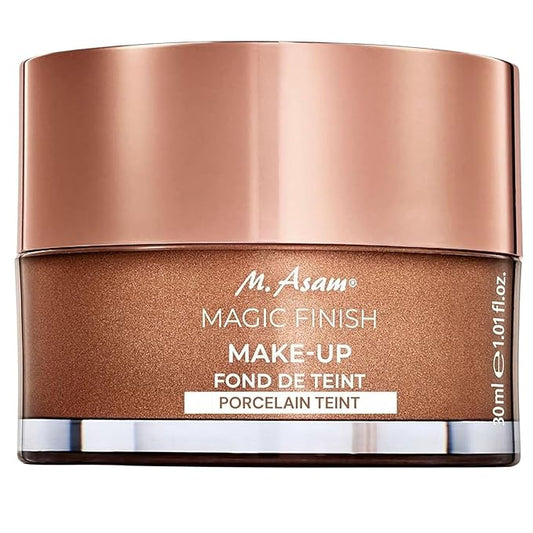 M. Asam Magic Finish Porcelain Teint Make-Up Mousse (1.01 Fl Oz) β 4in1 Primer, Foundation, Concealer & Powder With Buildable Coverage, Adapts To Fair Skin Tones, Leaves Skin Looking Flawless