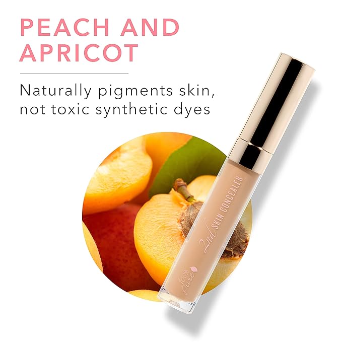 100% PURE 2nd Skin Concealer (Fruit Pigmented), Shade 5, Full Coverage, Lightweight, Liquid Concealer for Face, Under Eyes, Vegan Makeup (For Medium-Tan Skin w/Neutral Tan Undertones) - 0.17 Fl Oz