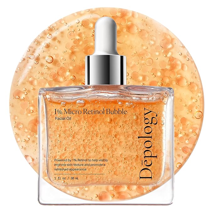 1% Retinol Face Oil with Firming, Smoothing & Glowingβ Retinol Serum for Face, Lightweight Squalane Facial Oil for Fine Lines, Texture & Anti-Aging, Gentle for All Skin 1.01 fl oz