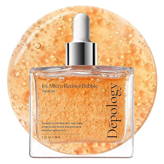 1% Retinol Face Oil with Firming, Smoothing & Glowingβ Retinol Serum for Face, Lightweight Squalane Facial Oil for Fine Lines, Texture & Anti-Aging, Gentle for All Skin 1.01 fl oz