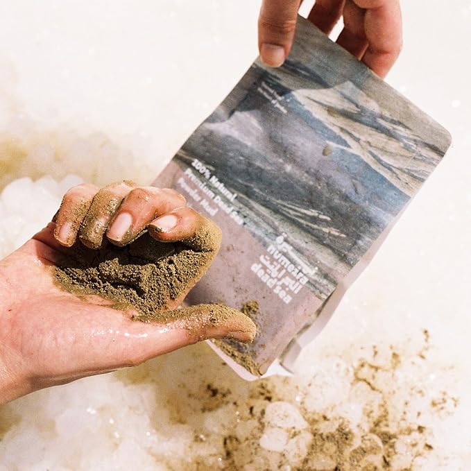 Dead Sea Mud Powder 100% Pure Cosmetic Clay Powder Rich in Minerals - Gentle Face Exfoliator Powder for Deep Cleansing, Body Scrub, or Clay Mud Mask - Pore Cleansing & Skin Detox - 250g