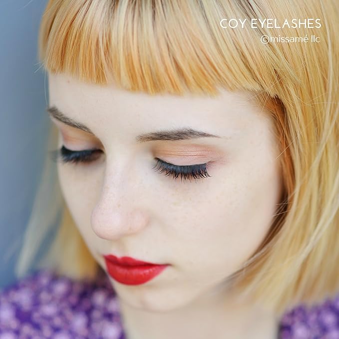 MissamΓ© COY Deluxe Professional False Eyelashes Set Handmade with Premium Synthetic Fibers, Black, 3 Pairs