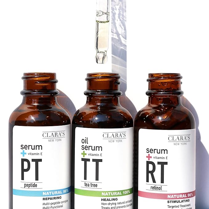 CLARA'S NEW YORK Retinol Facial Serum with Vitamin E β Anti-Aging, Wrinkle & Fine Line Reduction β Hydrating Face Serum β 30ml / 1 fl oz β Made in USA