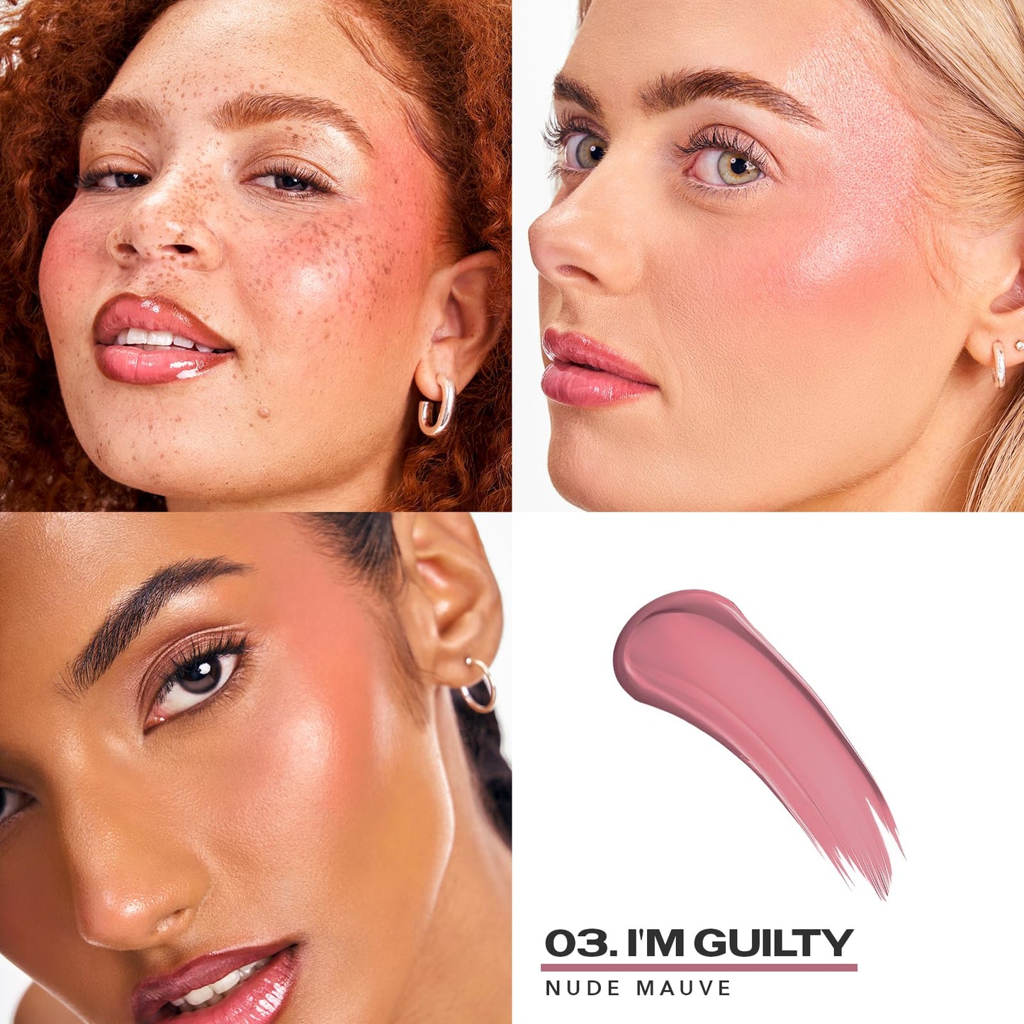 Sacheu Cheek STAY-N Liquid Blush for Cheeks β High Pigment, Buildable, Lightweight Cream Blush Infused With Squalane, for Dewy & Radiant Flushed Cheeks β Long-lasting & Cruelty Free, I'm Guilty