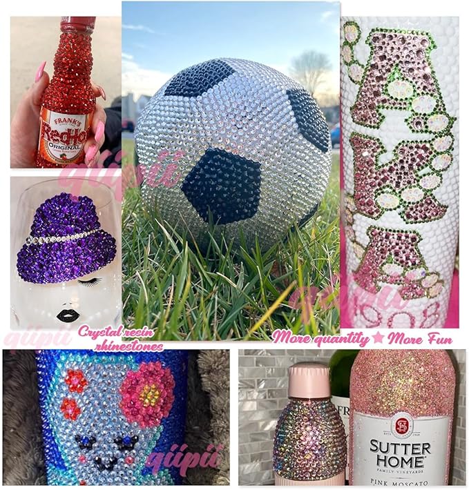 620PCS 6mm Silver Resin Rhinestones for Crafting Flatback Mine Silver Rhinestones Bulk SS30 Stones Diamonds Crystals Gems Charms for Nails Face Eyes Makeup Mugs Tumblers Bottles Cups DIY Crafts