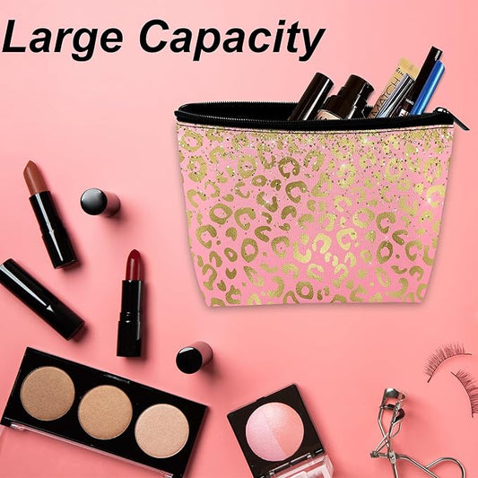 Makeup Bag for Purse, Mountain Sun Trees Landscape Cosmetic Bag for Women, Travel Toiletry Funny Zipper Pouch Gift 9.5Γ5.9 Inch