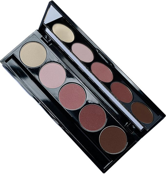 Matte Warm Tone Rose Pink & Brown Vegan Eyeshadow Palette; Talc, Paraben & Cruelty Free
