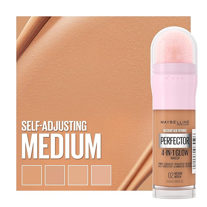Maybelline New York Instant Age Rewind Instant Perfector 4-In-1 Glow Makeup, Medium