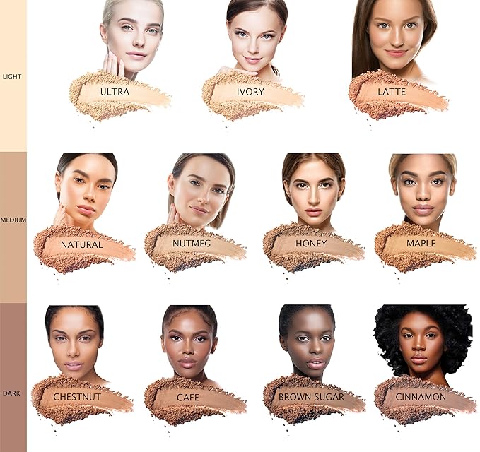 Bellaterra Cosmetics Mineral Powder Foundation | Long-Lasting All-Day Wear | Buildable Sheer to Full Coverage β Matte | Sensitive Skin Approved | Natural SPF 15 (Latte) 9 grams