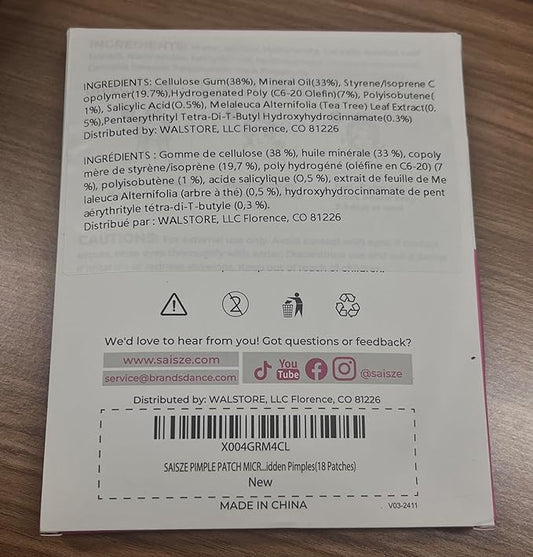 Microdart Pimple Patches, Acne Patch, Hydrocolloid Acne Spot Patch for Early Stage Zits and Hidden Pimples(18 Patches)