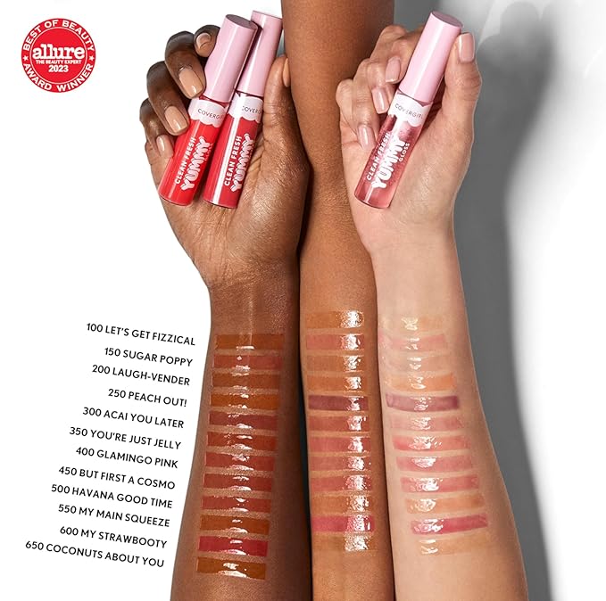 COVERGIRL Clean Fresh Yummy Gloss β Lip Gloss, Sheer, Natural Scents, Vegan Formula - Glamingo Pink