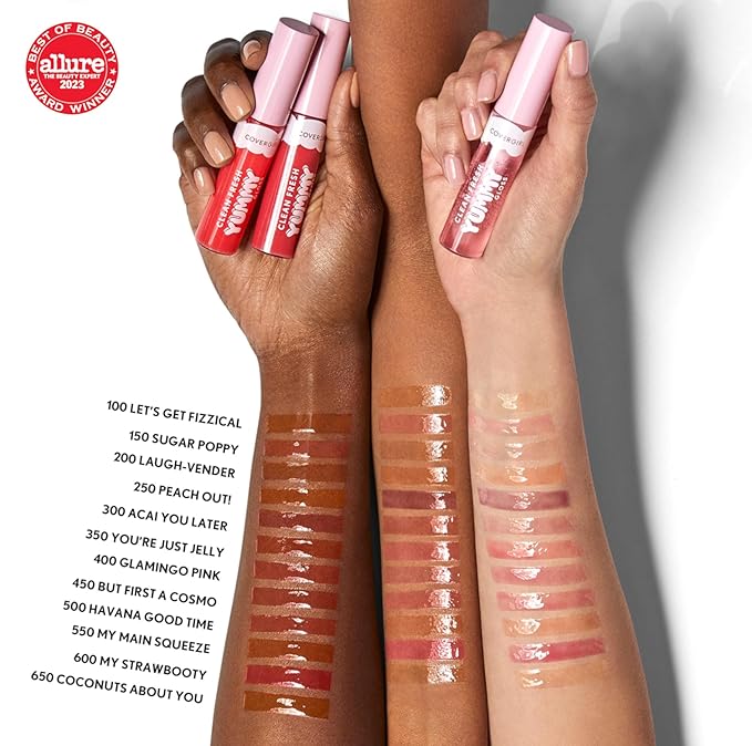 COVERGIRL Clean Fresh Yummy Lip Gloss, Sheer, Natural Scents, Vegan Formula - YouΓ’β¬β’re Just Jelly