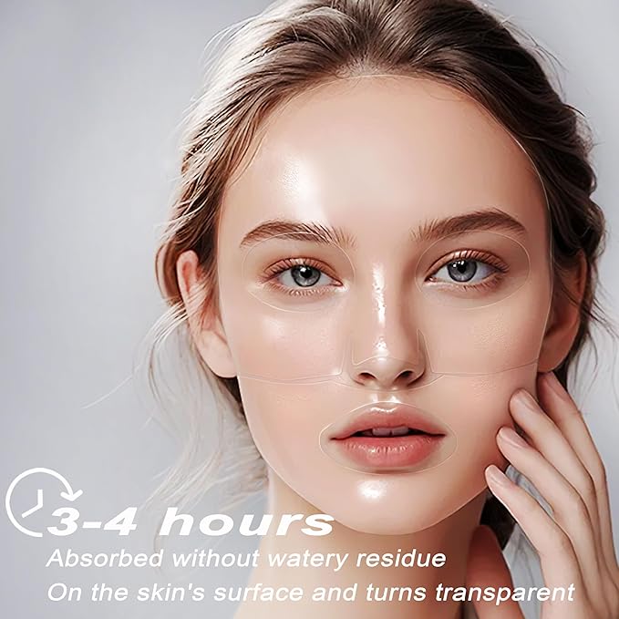 Bukamkom๏ผ8pcs Collagen Face Mask, Hydrogel Overnight Face Mask for Hydration & Soothing, Hydrogel Collagen Facial Mask, Face Masks Facial Masks Skincare