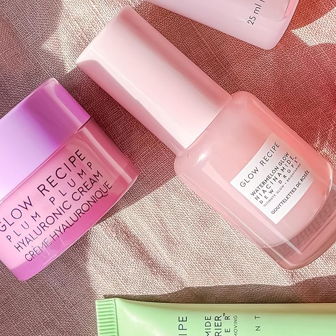 Glow Recipe Fruit Babies Skincare Kit - Gift Set with Ceramide Facial Cleanser + BHA Toner + Vitamin C Eye Cream + Hyaluronic Acid Cream + Niacinamide Dew Drops (5 Count)