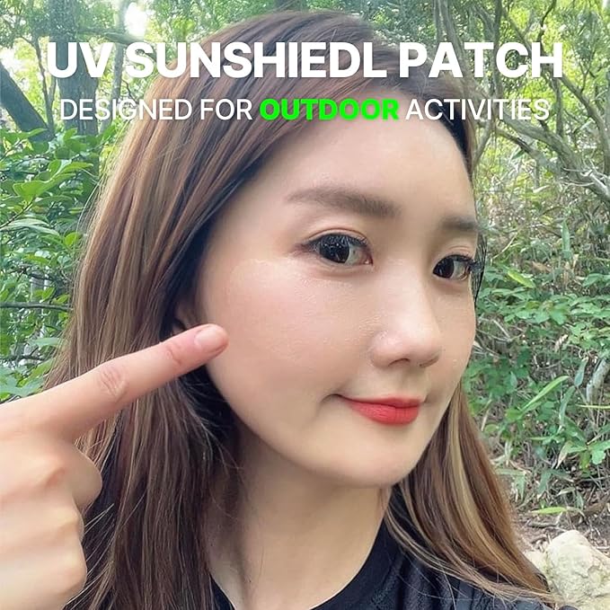 FRANZ UV Protection Peptide Sun Patches, Ultra-Thin Sunshield for Face, 4 Pairs (Regular Size), Anti-Aging & Skin Rejuvenation, Perfect for Outdoor Sports β Golf, Hiking, Driving, Korean Skincare
