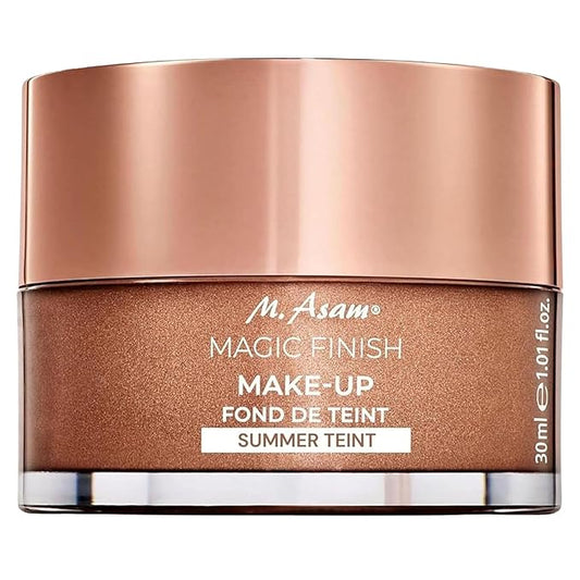 M. Asam Magic Finish Summer Teint Make-Up Mousse (1.01 Fl Oz) β 4in1 Primer, Foundation, Concealer & Powder With Buildable Coverage, Hides Redness And Dark Spots, Vegan, For Medium To Deep Skin Tones