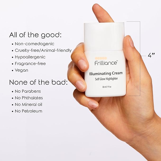 Frilliance Cheek Duo, Very Berry Glow, Illuminating Highlighter Tint, Cruelty Free Hypoallergenic for Teens of All Skin Types