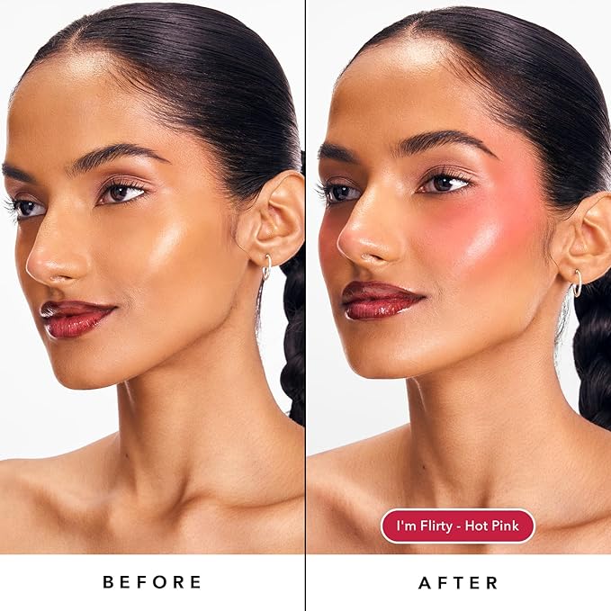 Sacheu Cheek STAY-N Liquid Blush for Cheeks β High Pigment, Buildable, Lightweight Cream Blush Infused With Squalane, for Dewy & Radiant Flushed Cheeks β Long-lasting & Cruelty Free, I'm Flirty