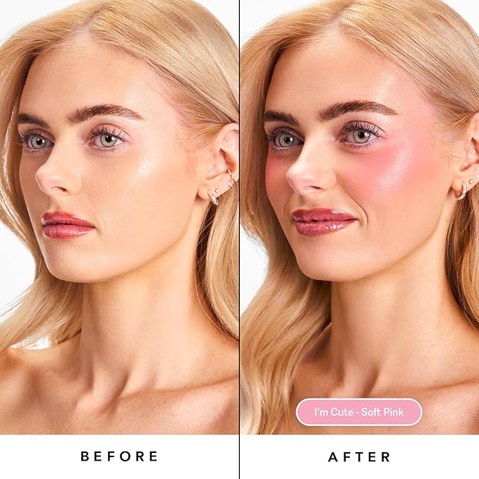 Sacheu Cheek STAY-N Liquid Blush for Cheeks β High Pigment, Buildable, Lightweight Cream Blush Infused With Squalane, for Dewy & Radiant Flushed Cheeks β Long-lasting & Cruelty Free, I'm Cute