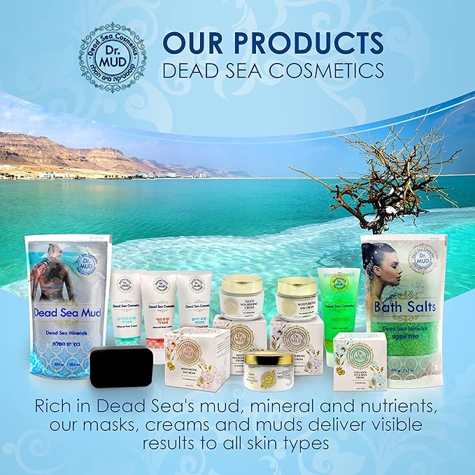 Dr. Mud's Dead Sea Mud Body Mask from Israel, 10.5 Oz β Black Clay Body Treatment with Natural Dead Sea Minerals Deep Cleansing Skin & Beauty Mask β Skin Care Detox Product for Men & Women
