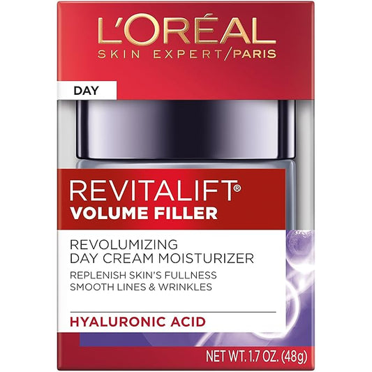 LβOreal Paris Skin Care Revita Lift Volume Filler Daily Re-Volumizing Facial Moisturizer, 1.7 Ounce