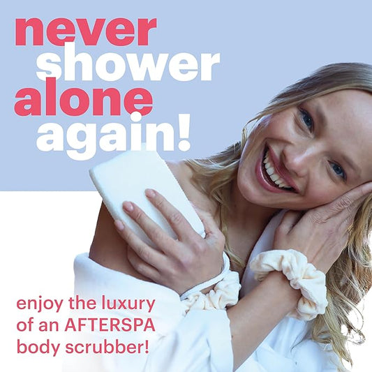 Bath Scrubber for Body by Afterspa, Shower Brush, Back Loofah, Body Exfoliator, Vegan and Cruelty Free (Pack of 6)