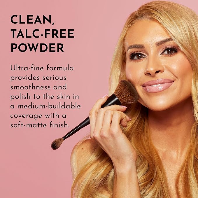 Talc-Free Skin-Smoothing Perfecting Powder - Deep - Premium Makeup, Skin Smoothing Powder with Natural Ingredients, Ultra-Fine Soft Focus Setting Powder, Talc Free - 0.34 oz