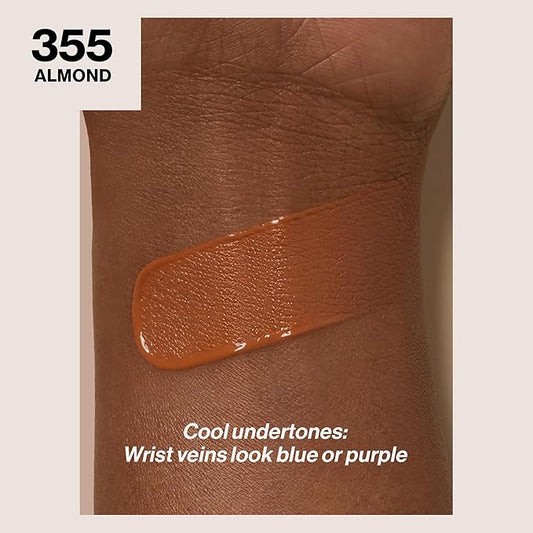 Revlon Liquid Foundation, ColorStay Face Makeup for Combination & Oily Skin, SPF 15, Medium-Full Coverage with Matte Finish, 355 Almond, 1 fl oz