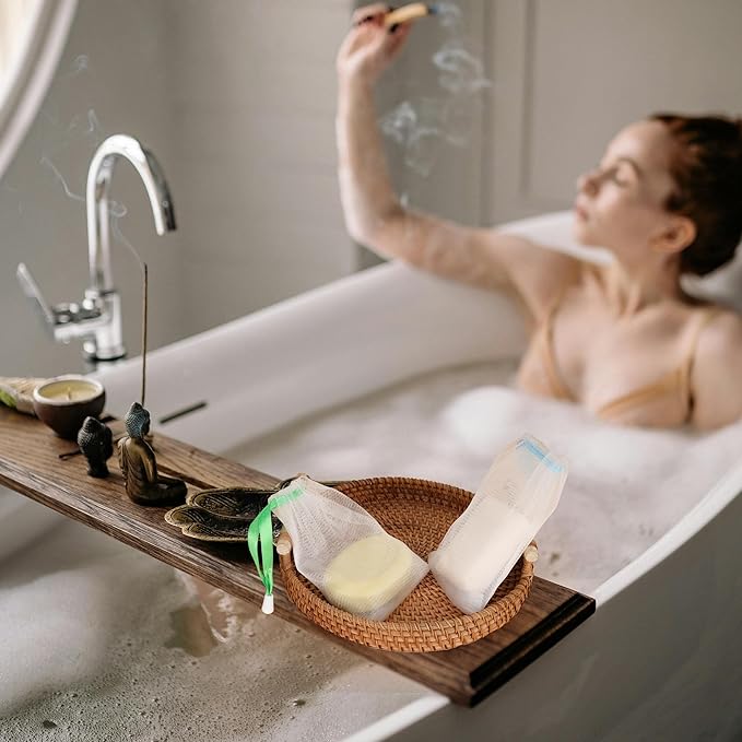 150 Pcs Mesh Soap Bags For Soap Bars, Handmade Bubble Mesh Bags with Drawstring, Exfoliating Shampoo Bag for Foaming and Drying (Multicolor)