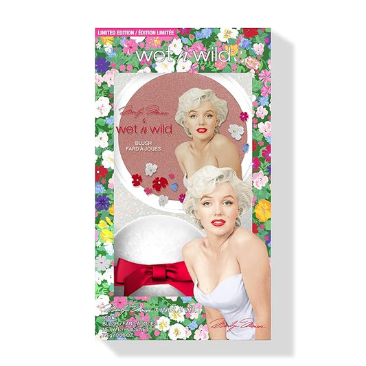 wet n wild Marilyn Monroe Collection Icon Blush β Velvety Pearlescent Powder Blush, Buildable & Blendable Formula Infused with Vitamin E, Includes Sponge Applicator, Cruelty-Free β Rose