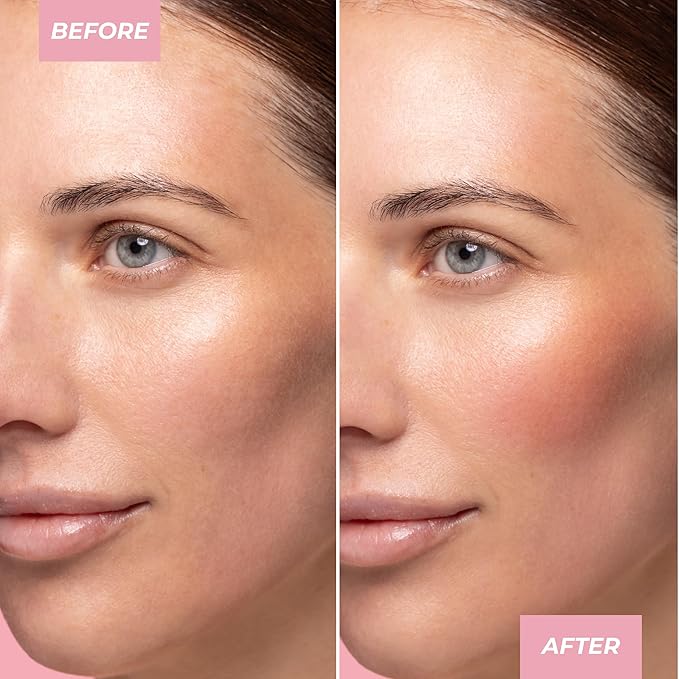 MCoBeauty Super Glow Blush Drops, Peach Pink, Luminous Flush for Radiant Cheeks, Vegan, Cruelty Free Cosmetics