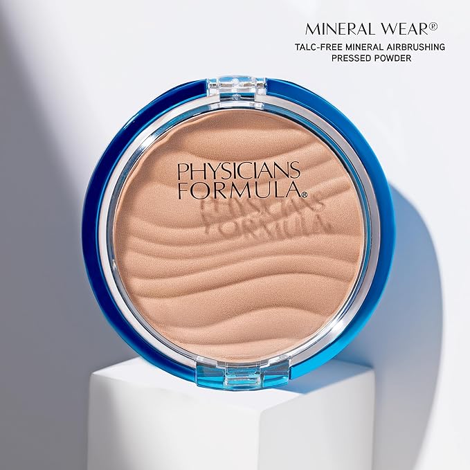Physicians Formula Mineral Wear Talc-Free Mineral Airbrushing Pressed Powder Creamy Natural | Dermatologist Tested, Clinicially Tested