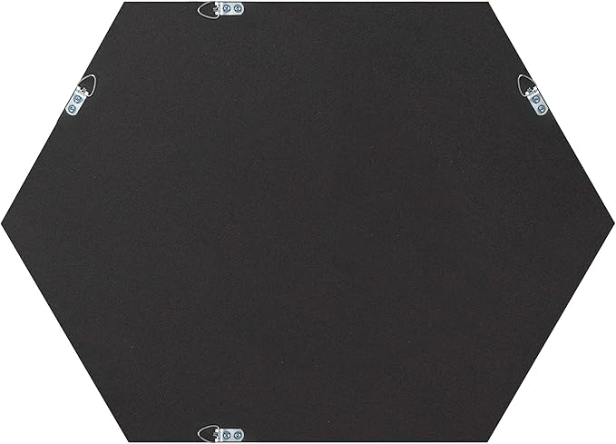 Kate and Laurel Laverty Glam Framed Framed Hexagon Mirror, 22 x 31, Gold, Modern Geometric Wall Decor