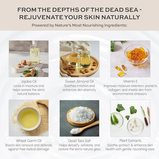 ARIANNA-SKINCARE Ultra Exfoliating Body Treatment Dead Sea Salt Body Scrub Natural Moisturizing and Exfoliating Scrub for Nourishing Essential Skin Care (Chamomile & Lavender)