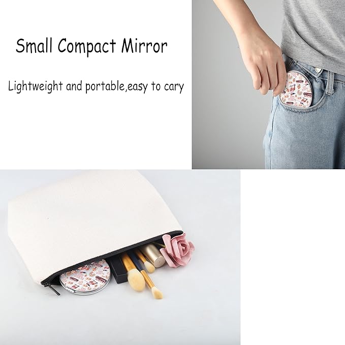 FAADBUK Skateboarder Gift Skateboard Lover Gift Skating Fan Gifts Skater Girl Makeup Mirror for Her (Skater Girl Mirror)