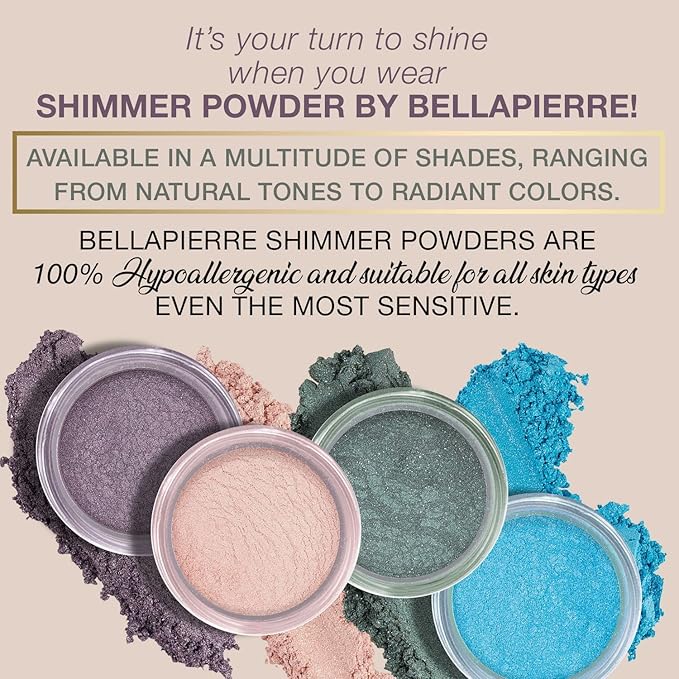bellapierre Shimmer Powder | Paraben Free | Vegan & Cruelty Free | All Skin Types | 2.35g - Refined