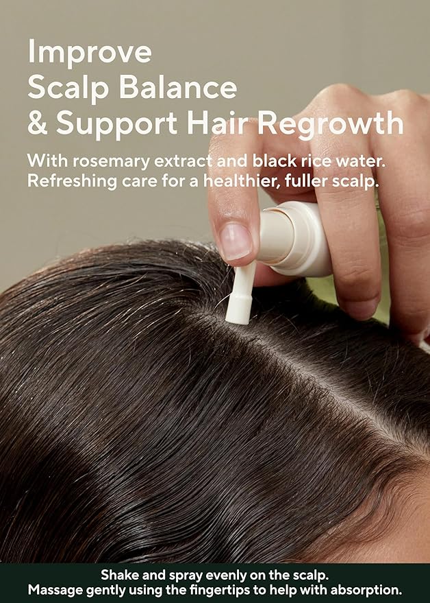 AROMATICA Root Enhancer Rosemary Water Spray for Hair Growth β Korean Hair Care Oil for Scalp Detox β Flaky & Itchy & Dry Scalp Treatment β Free from Sulfate, Silicone, and Paraben (3.38oz)