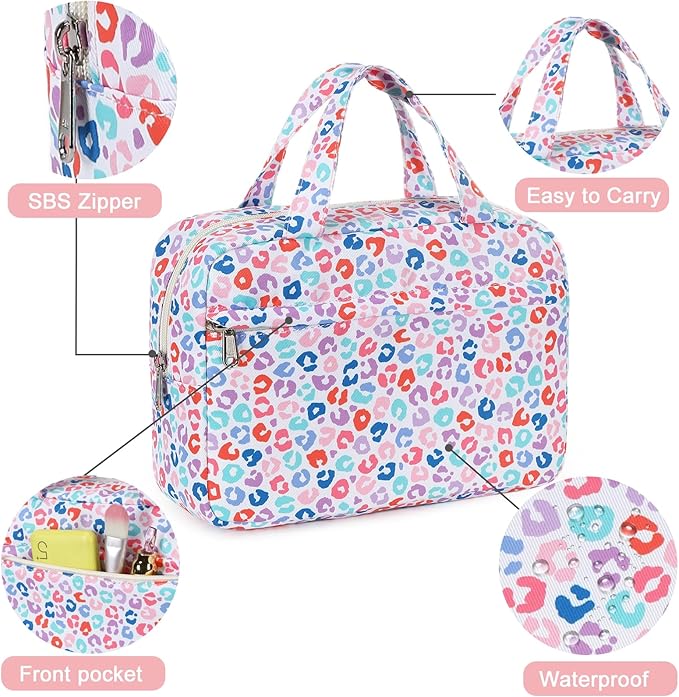 Makeup Bag for Women Cosmetic Bag Large Make Up Organizer Travel Toiletry Bags Waterproof Zipper Tote Pouch Purse for Girls