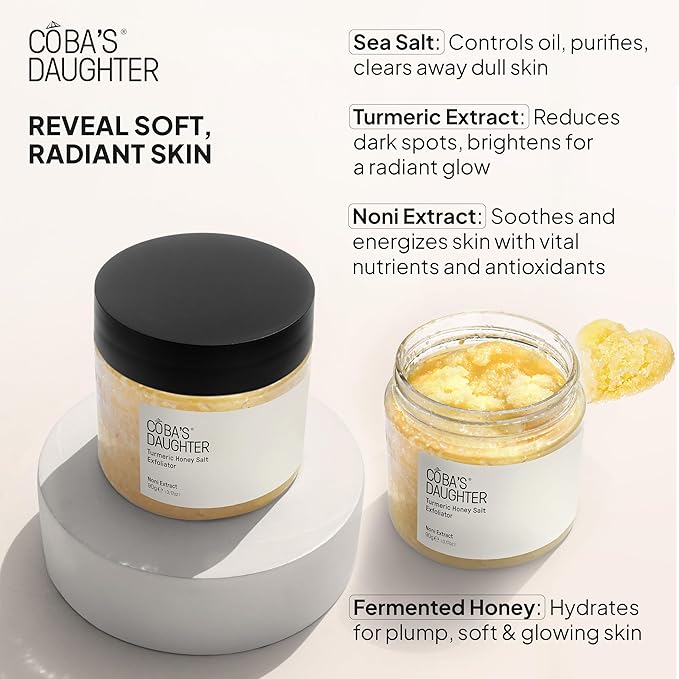 COBA'S DAUGHTER Women Gift Set β 3-Piece Body Care Spa Kit with Honey Turmeric Scrub, Almond Orange Scrub & Aloe Vera Gel β Self-Care Gift Box, Spa Gift Basket, Travel Size Beauty Set