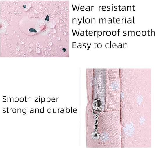 2PCS Mini Makeup Bag,Cute Pocket Cosmetic Bag,Portable Small Make Up Bags for Women,Travel Cosmetic Bag Small Makeup Pouch,Mini storage bag for Sanitary pad,coin,lipstick,jewelry