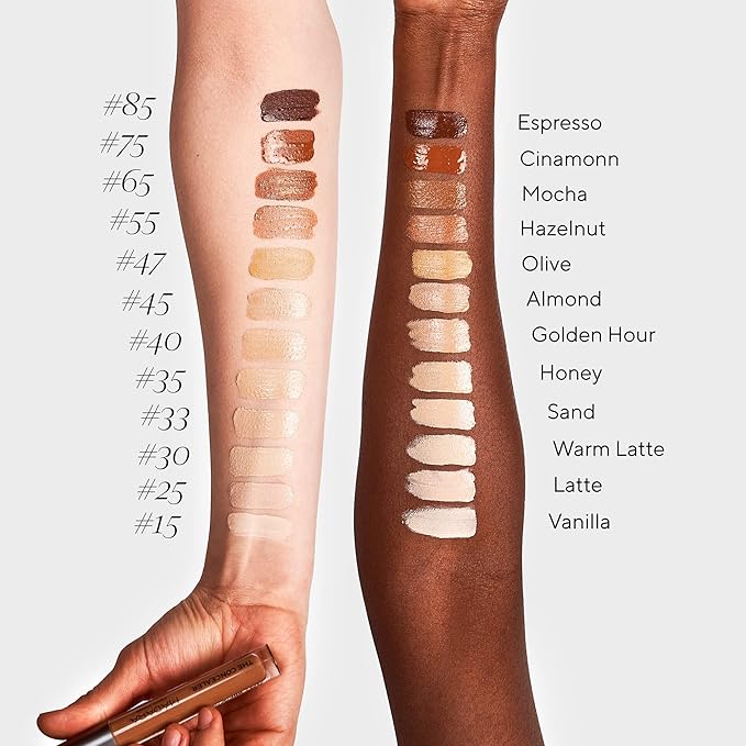 MÁDARA Organic Skincare | Luminous Perfecting Concealer 35 HONEY – 4ml, Dewy finish, With hyaluronic acid, Natural concealer for dark circles and blemishes, Vegan, COSMOS natural certified.