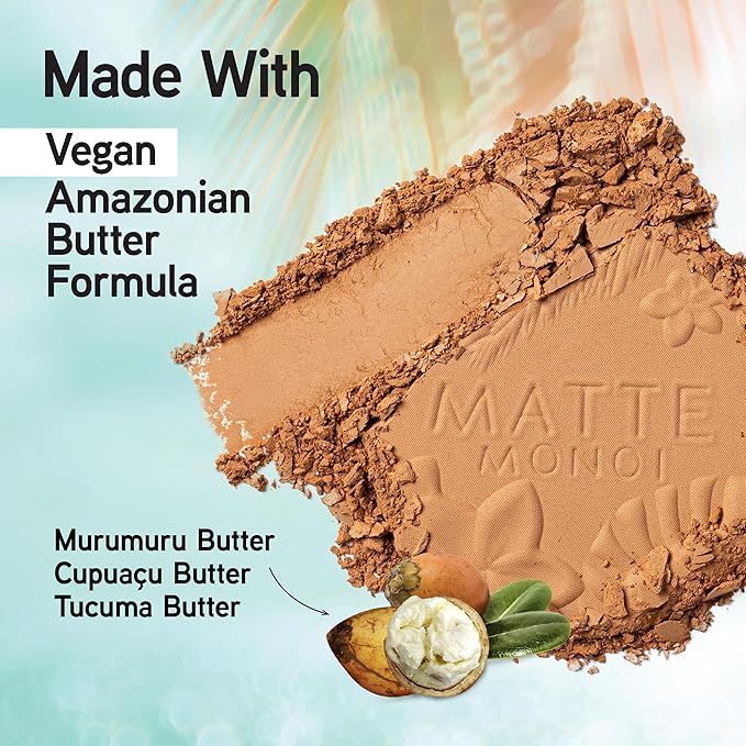 Physicians Formula Mini Matte Monoi Butter Bronzer, Matte Bronzer, Powder Face Matte Makeup, Dermatologist Tested, Essential Fatty Acids, Pro-Vitamins, Softens, Conditions, And Moisturize Skin