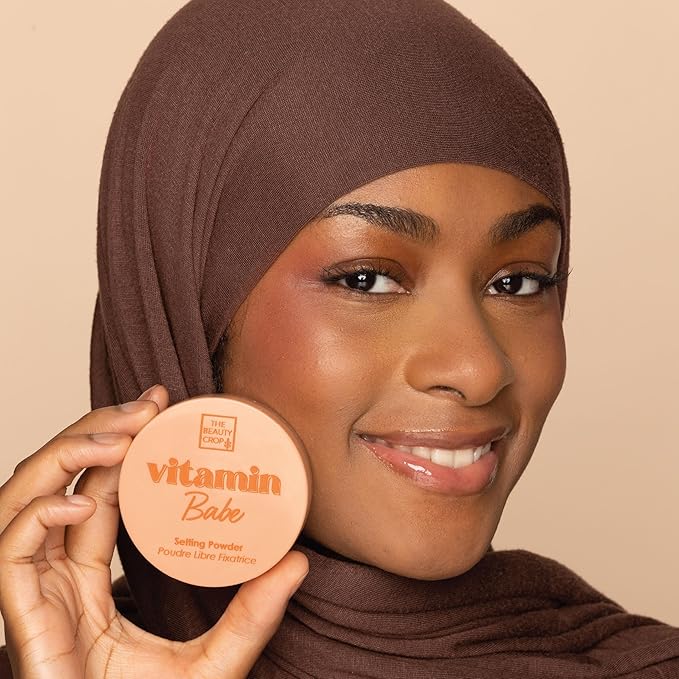The Beauty Crop Vitamin Babe Setting Powder - Talc-Free Loose Powder for Flawless Finish - Peach Shade - 0.35 oz