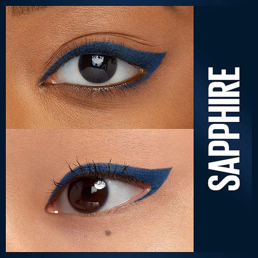 Maybelline Unstoppable Waterproof Mechanical Blue Eyeliner Pencil, Easy to Apply, Smooth Glide, Up to 24 Hour Wear, Sapphire