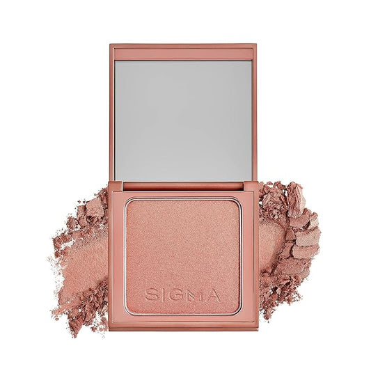 Sigma Beauty Peachy Gold Metallic Blush Palette - Long Lasting Blush Pressed Powder - Gluten Free, Cruelty Free, Vegan Makeup Palette - Tiger Lily